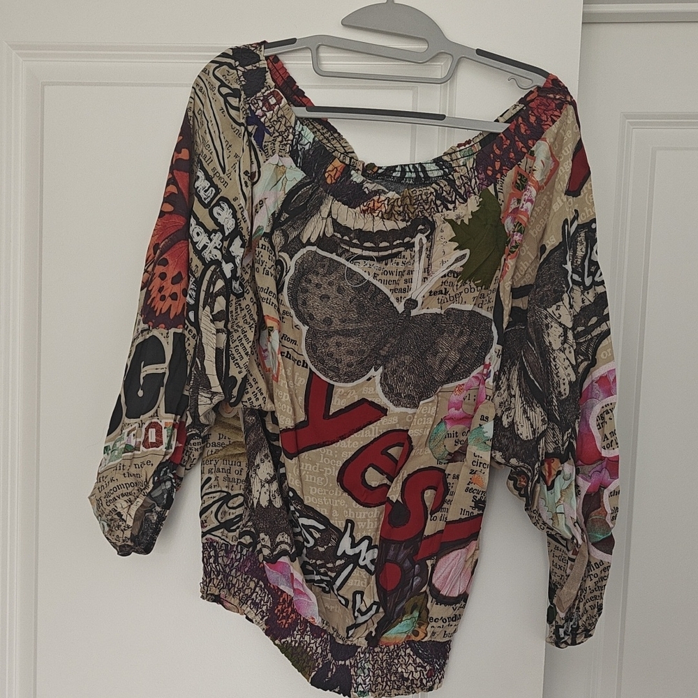 Desigual Multicolor Graphic Blouse - Picture 2 of 3